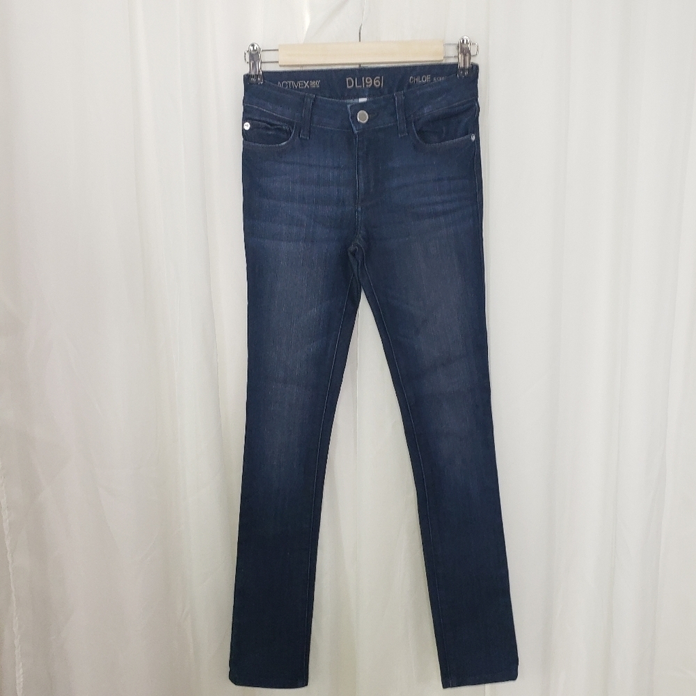 DL1961 Chloe Skinny Jean ActiveX360 dark wash girls size 14